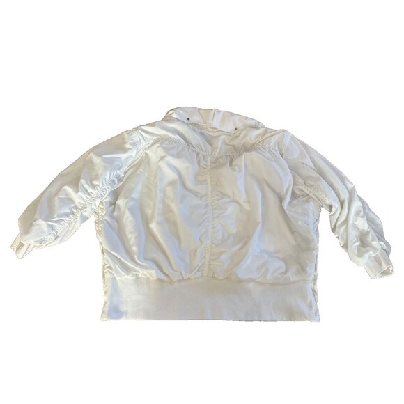 Athleta Point Reyes Bomber Jacket Womens 3X Plus White Coat Windbreaker Stretch - Picture 5 of 9